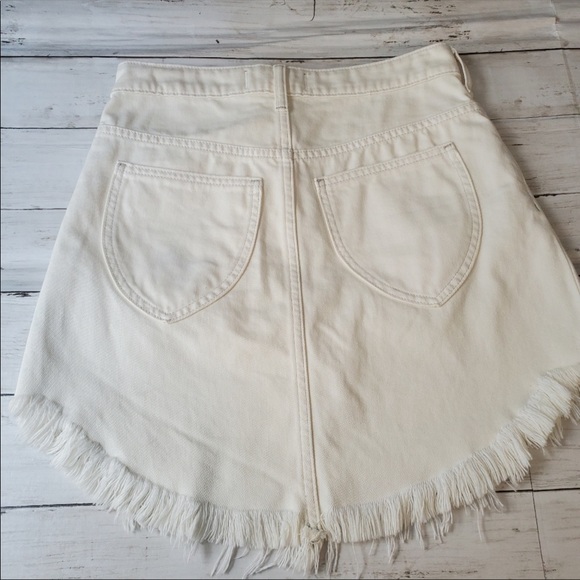 Free People Bailey fringed raw hem denim skirt - Picture 5 of 5